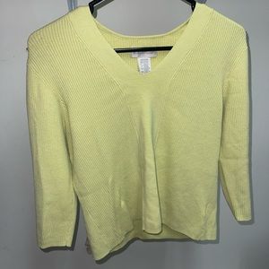 Light Green Quarter Sleeve Sweater Size L